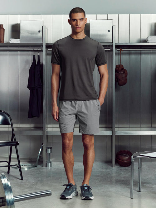 Active Colour Block Short in Mid Grey Grey