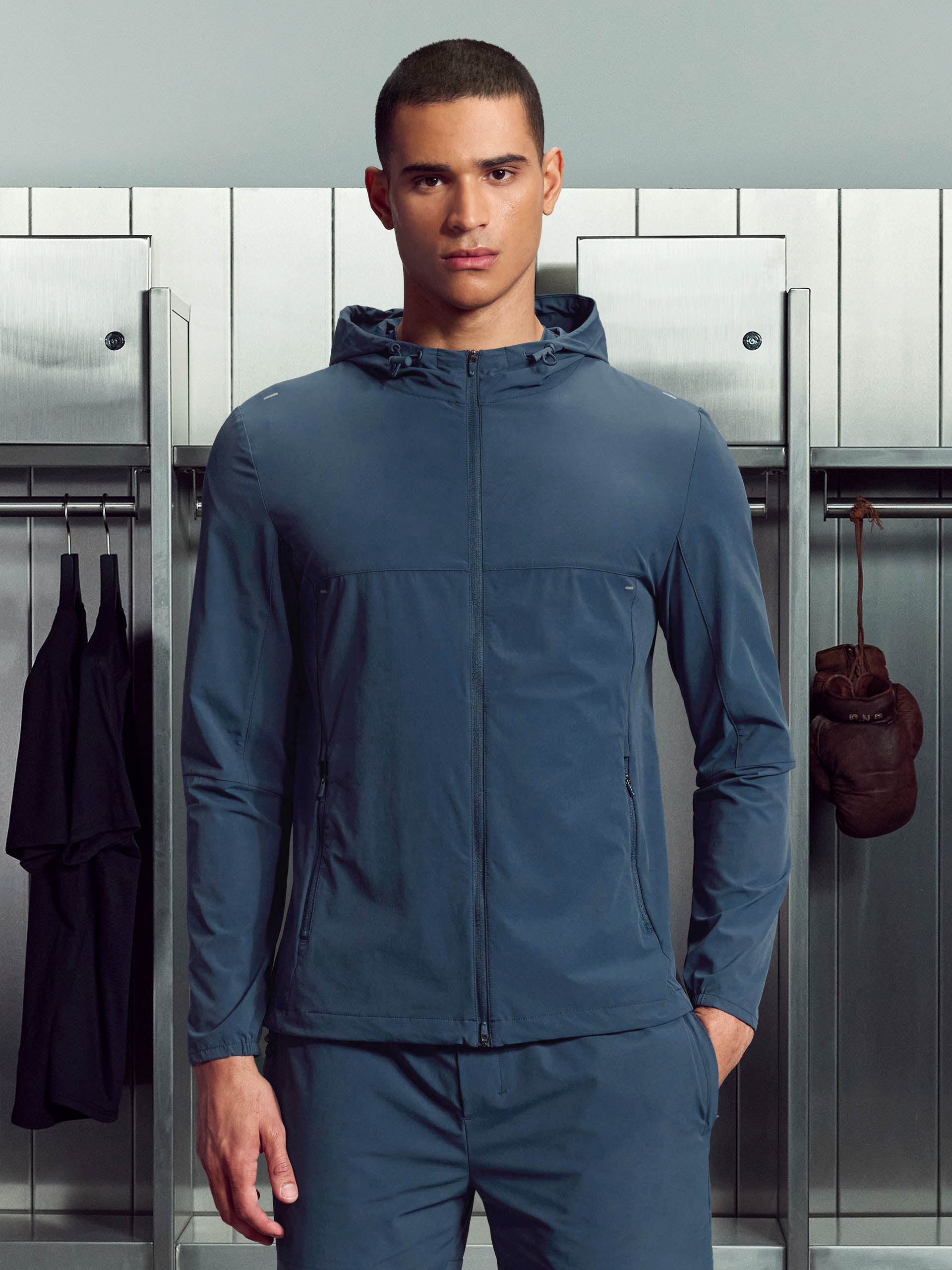 Active Windbreaker in Steel Blue