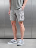 3D Cotton Cargo Short in Stone