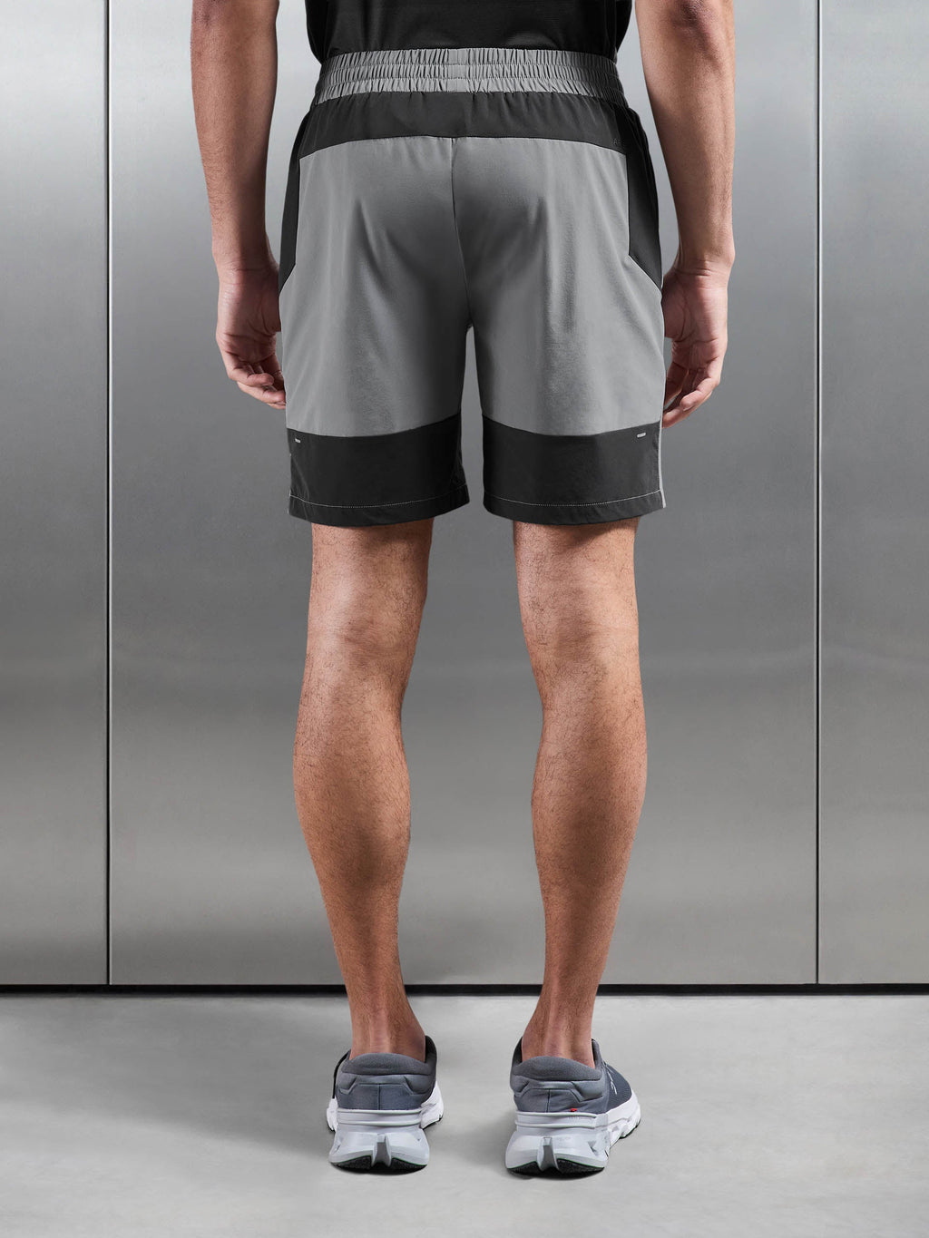 Active Colour Block Short in Mid Grey Grey