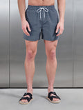 Amalfi Drawstring Printed Swim Short in Navy