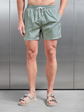 Arlo Drawstring Printed Shell Swim Short in Light Sage