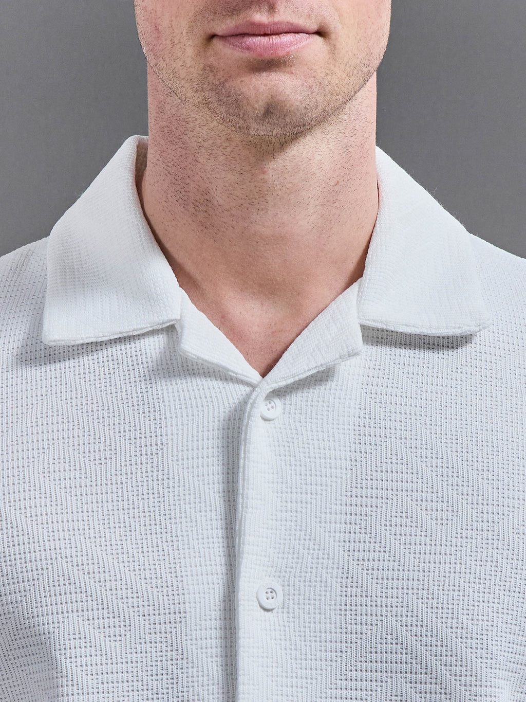 Aztec Revere Collar Shirt in White