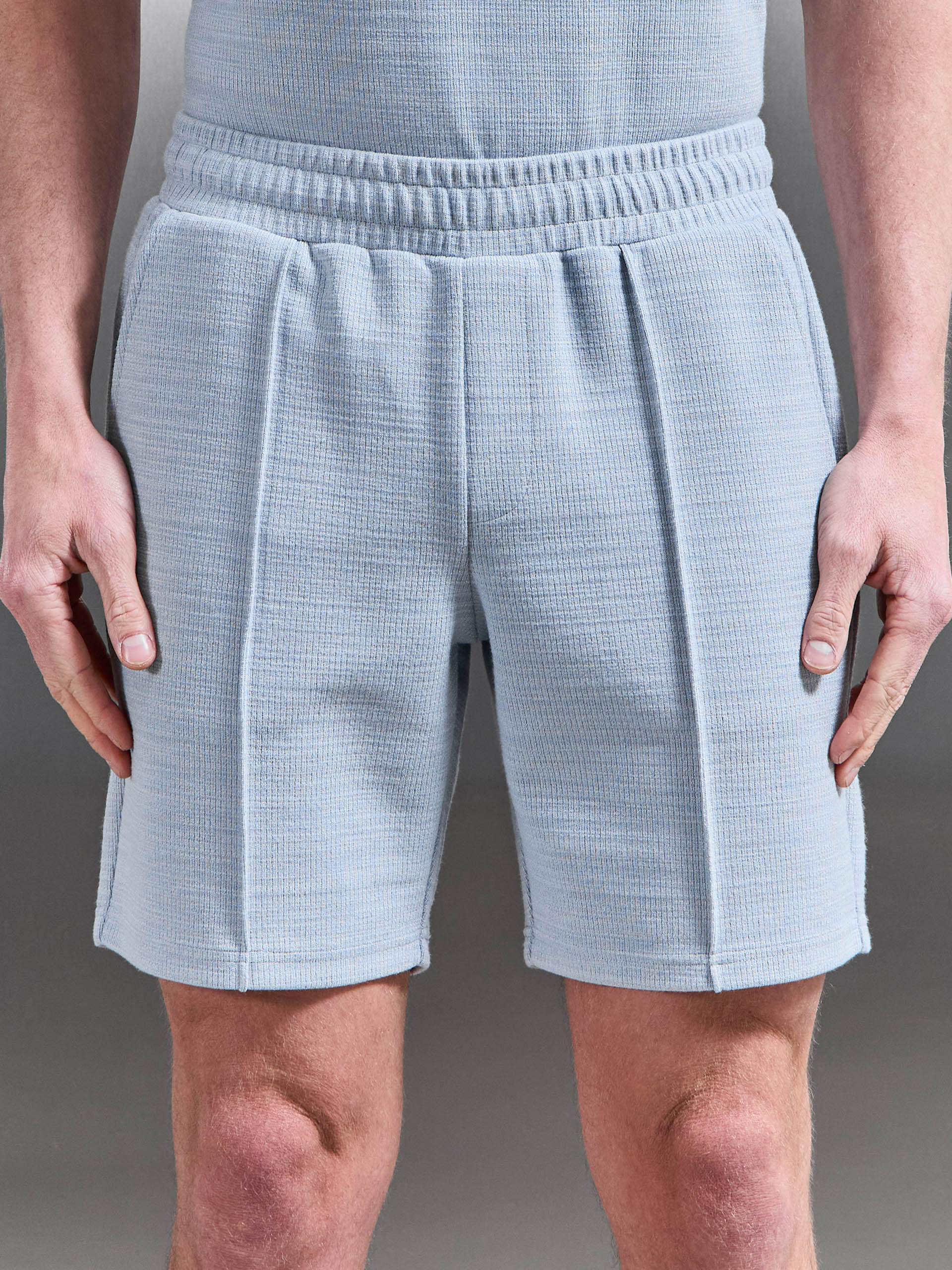 Cavour Textured Short in Soft Blue