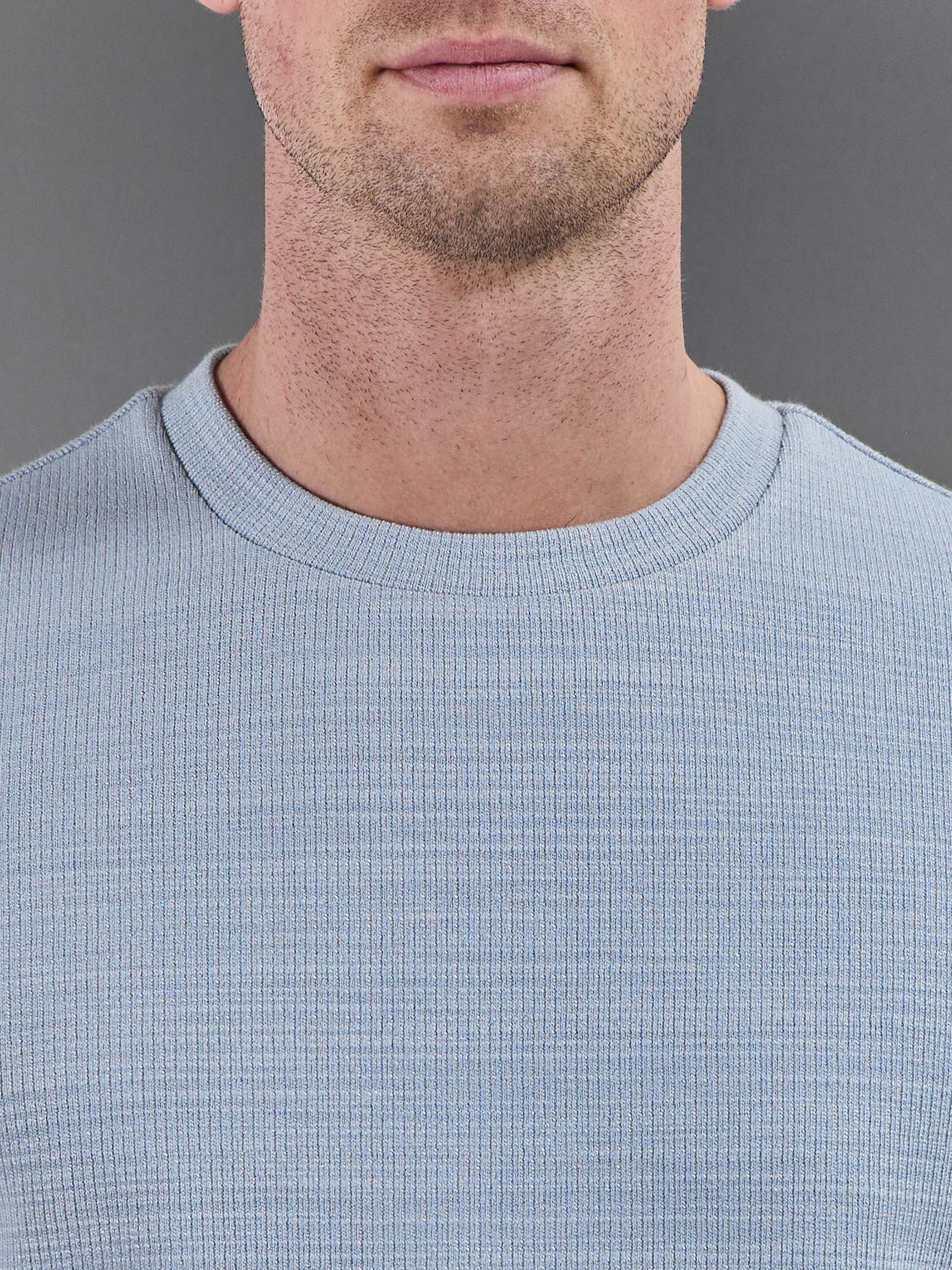 Cavour Textured T-Shirt in Soft Blue