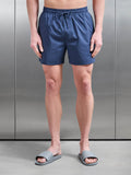 Essential Drawstring Shell Swim Short in Steel Blue