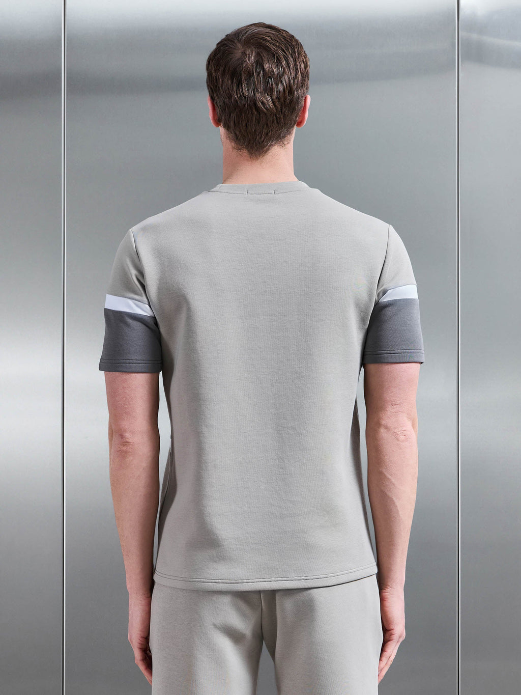 Everyday Luxe Colour Block T-Shirt in Stone