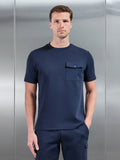 Everyday Luxe Hybrid Cargo T-Shirt in Navy