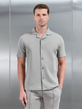 Everyday Luxe Revere Collar Shirt in Stone