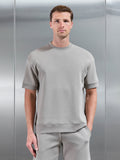 Everyday Luxe Ribbed Relaxed T-Shirt in Stone