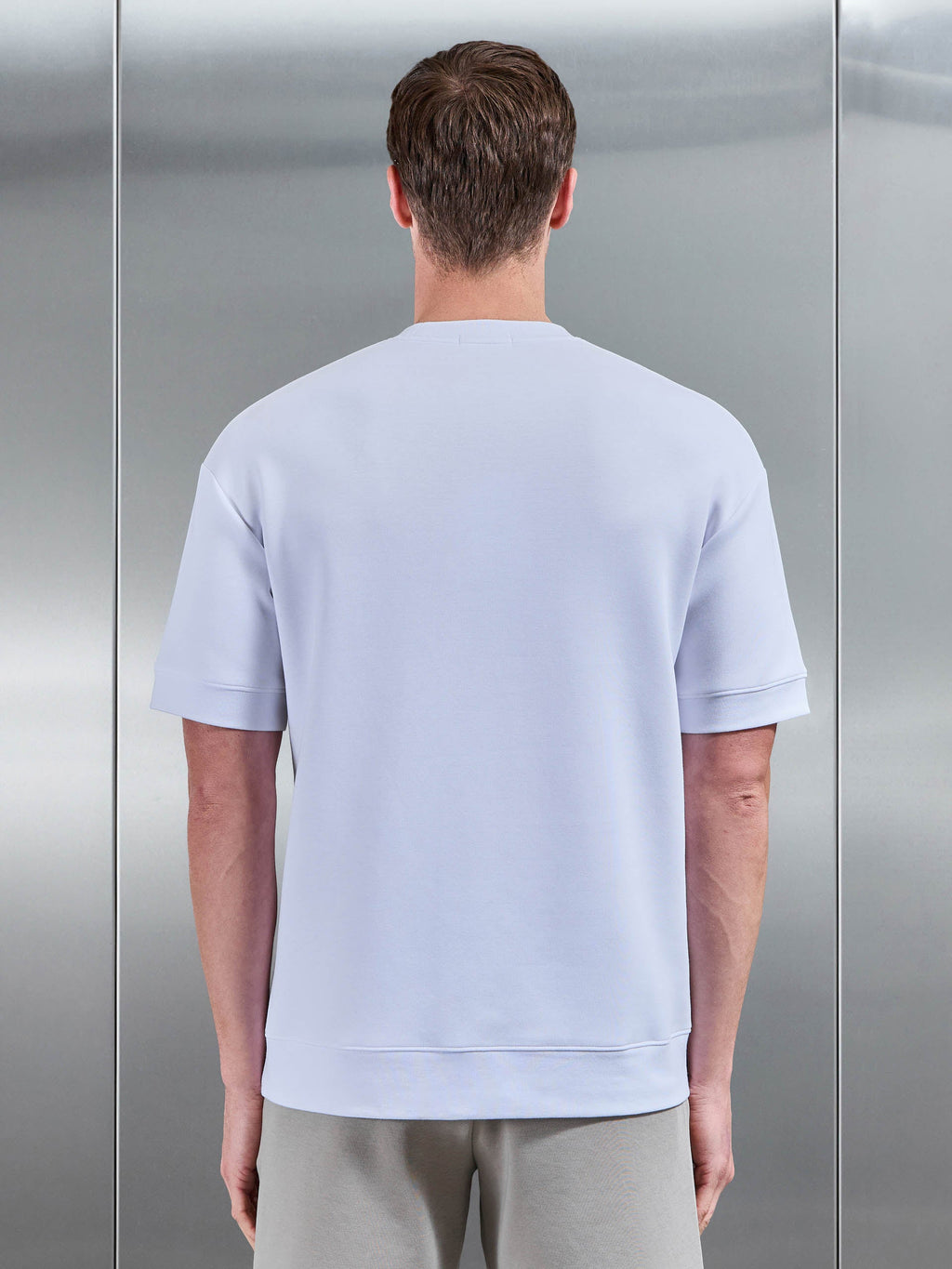 Everyday Luxe Ribbed Relaxed T-Shirt in White