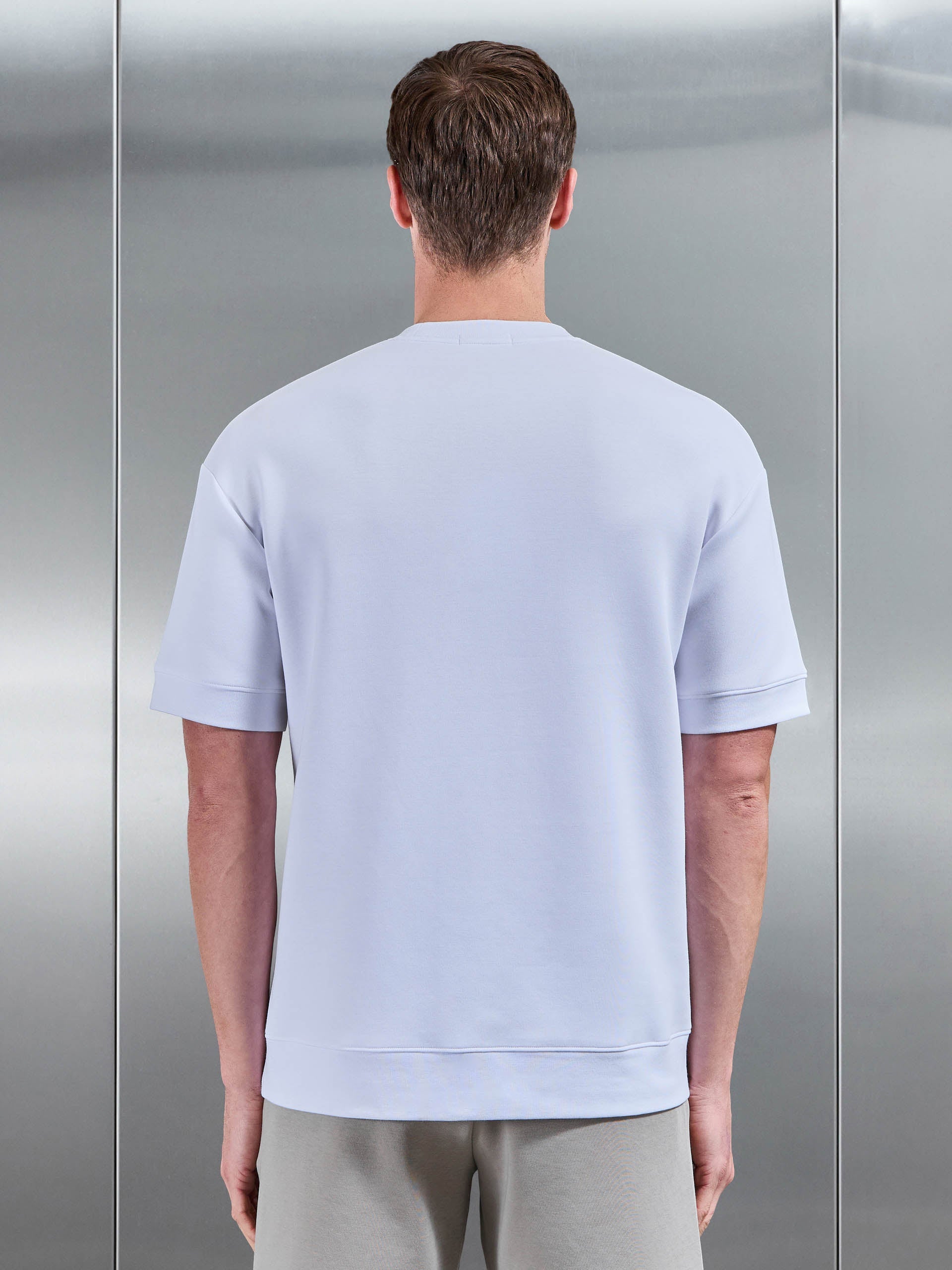 Everyday Luxe Ribbed Relaxed T-Shirt in White