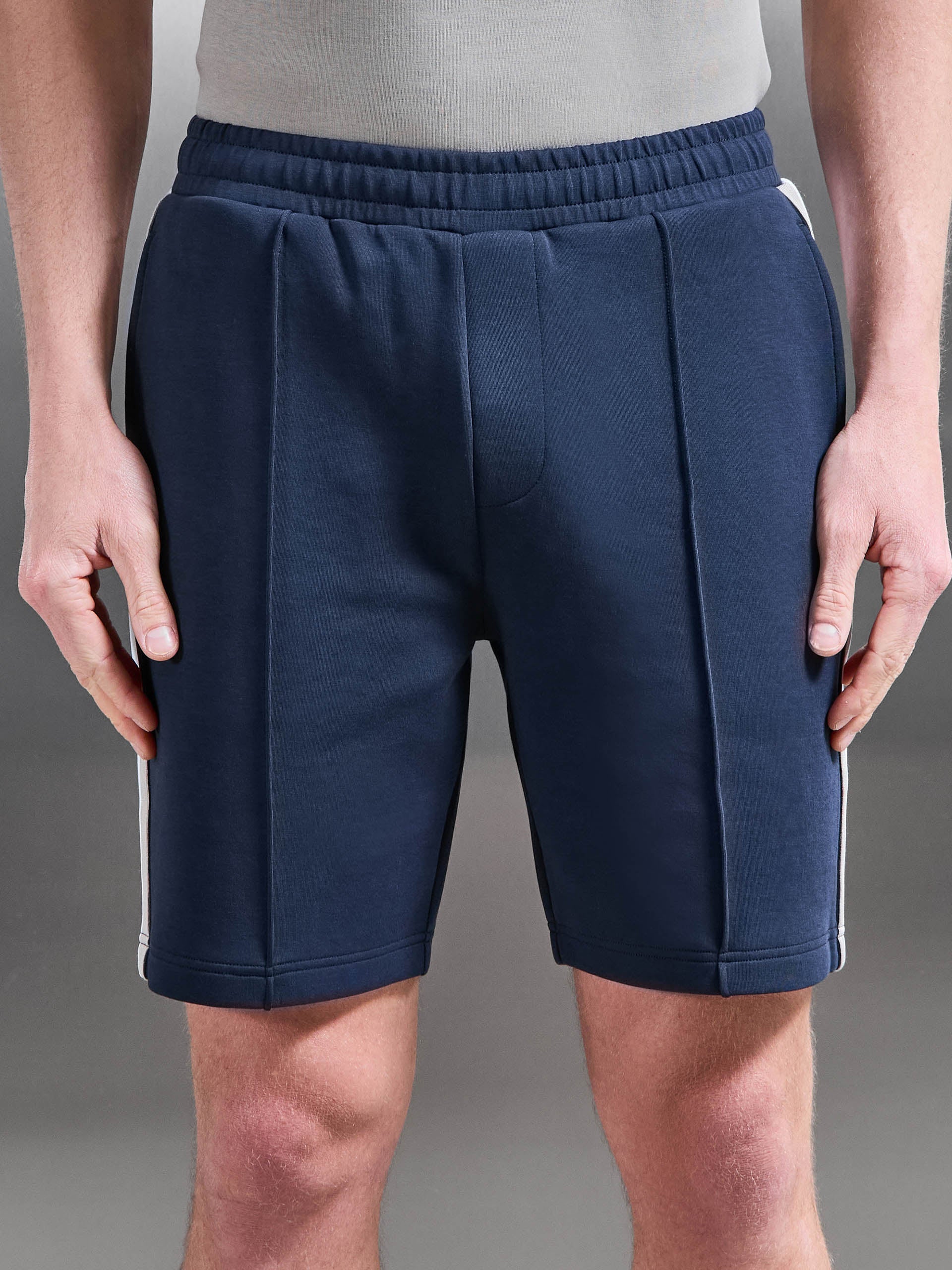 Everyday Luxe Side Stripe Short in Navy