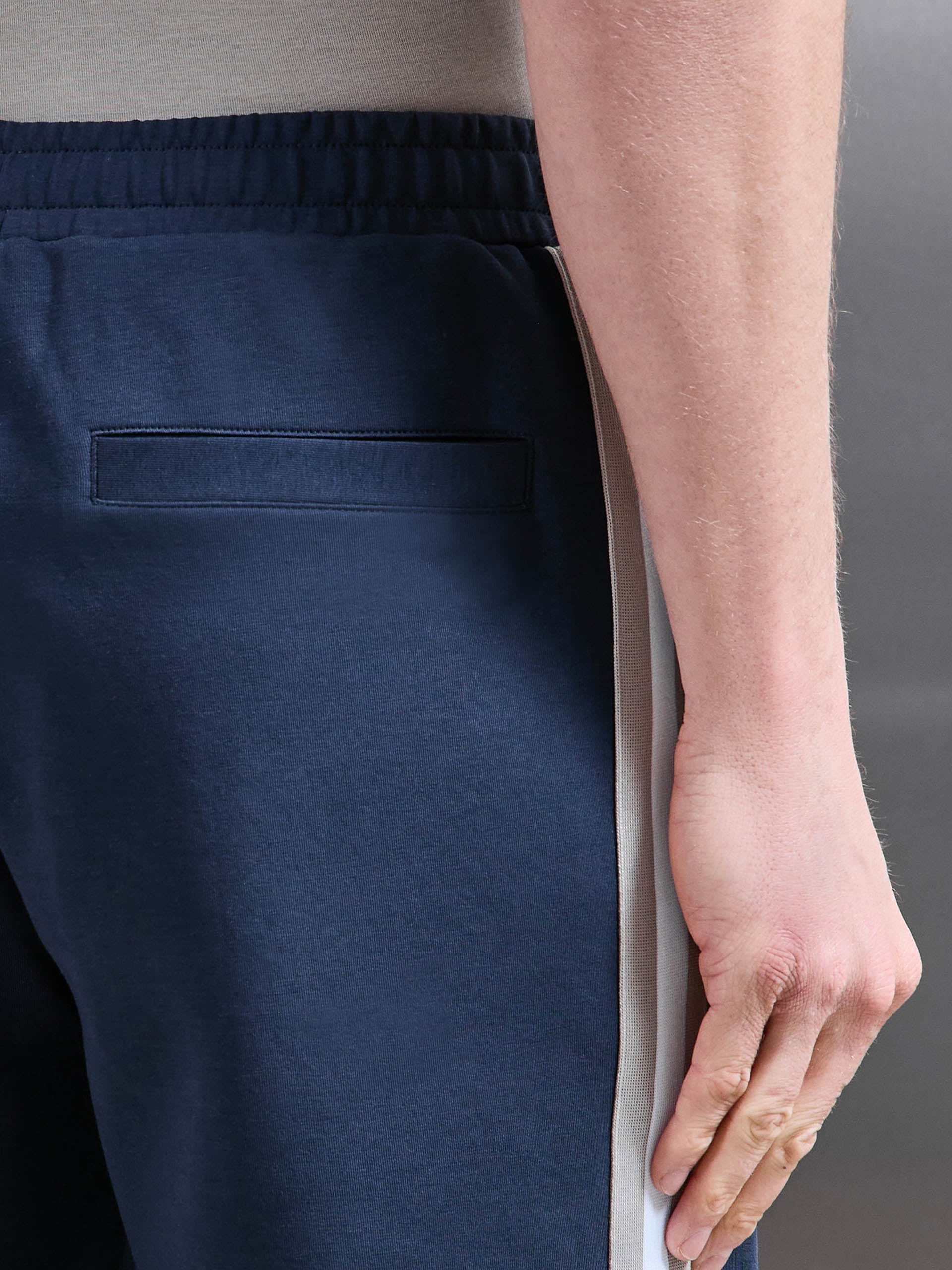 Everyday Luxe Side Stripe Short in Navy