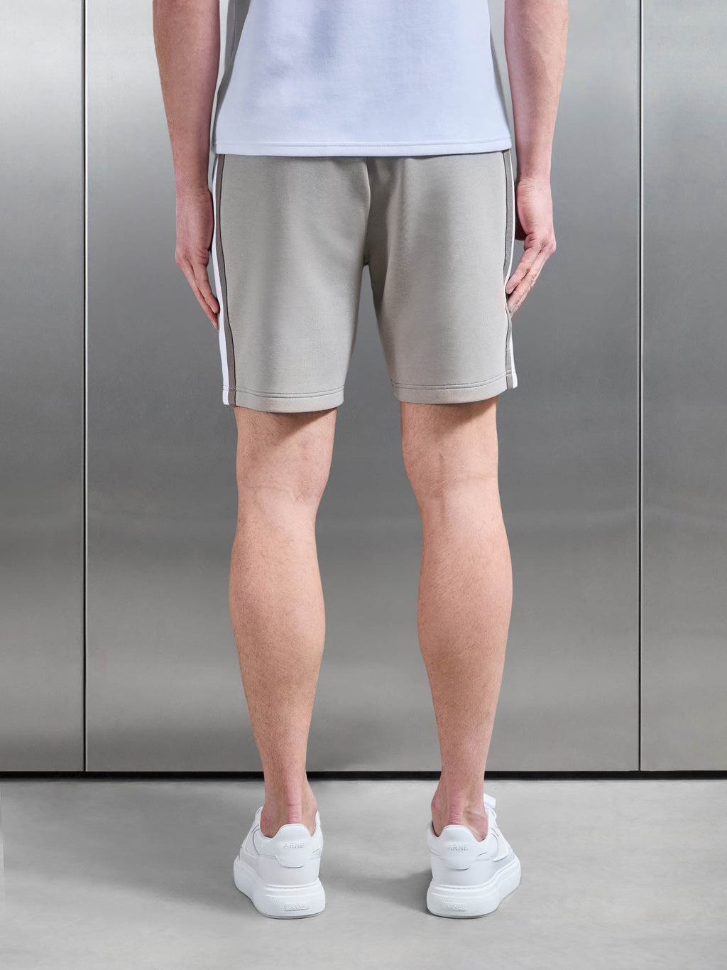Everyday Luxe Side Stripe Short in Stone