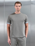 Everyday Luxe Stripe Cuff T-Shirt in Olive
