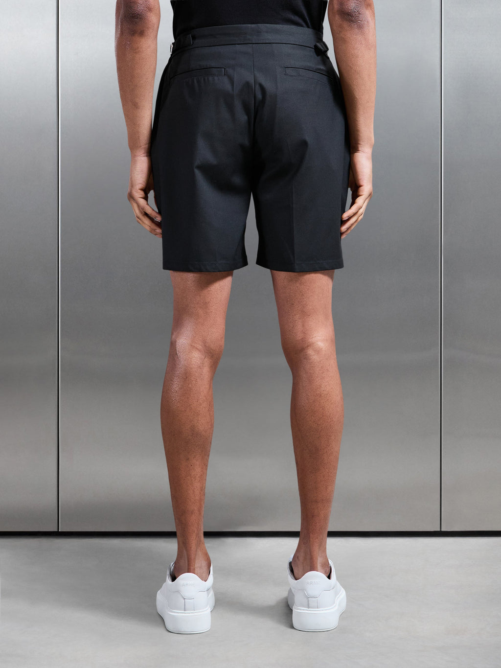 Formal Stretch Side Adjuster Short in Black