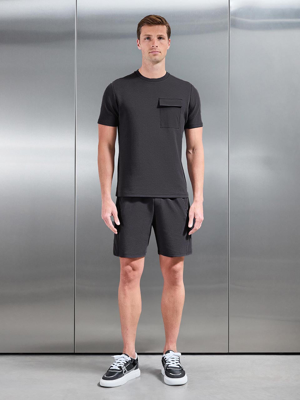 Hybrid Cargo T-Shirt in Black