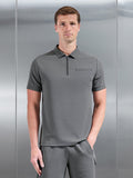 Hybrid Cargo Zip Polo Shirt in Grey