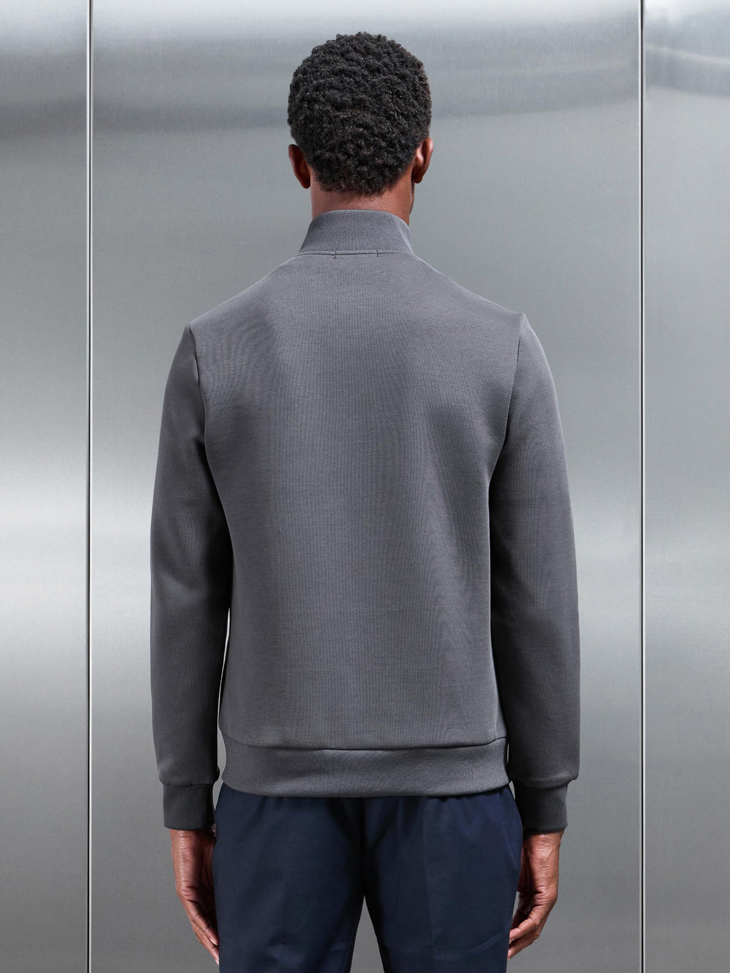Hybrid Panel Puffer Jacket in Grey