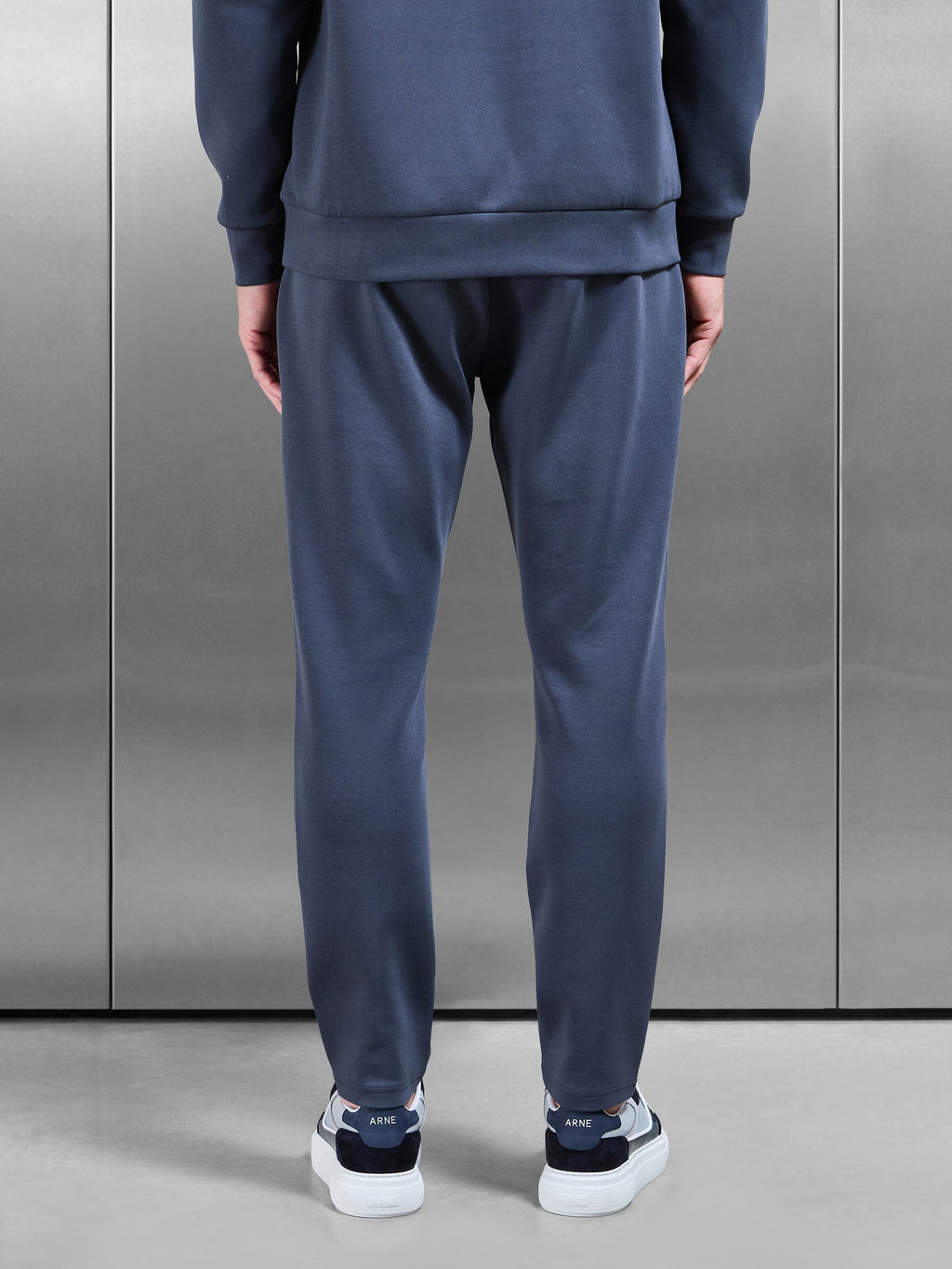 Interlock Jersey Tapered Jogger in Slate Blue
