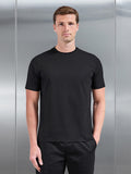 Mercerised Cotton T-Shirt in Black