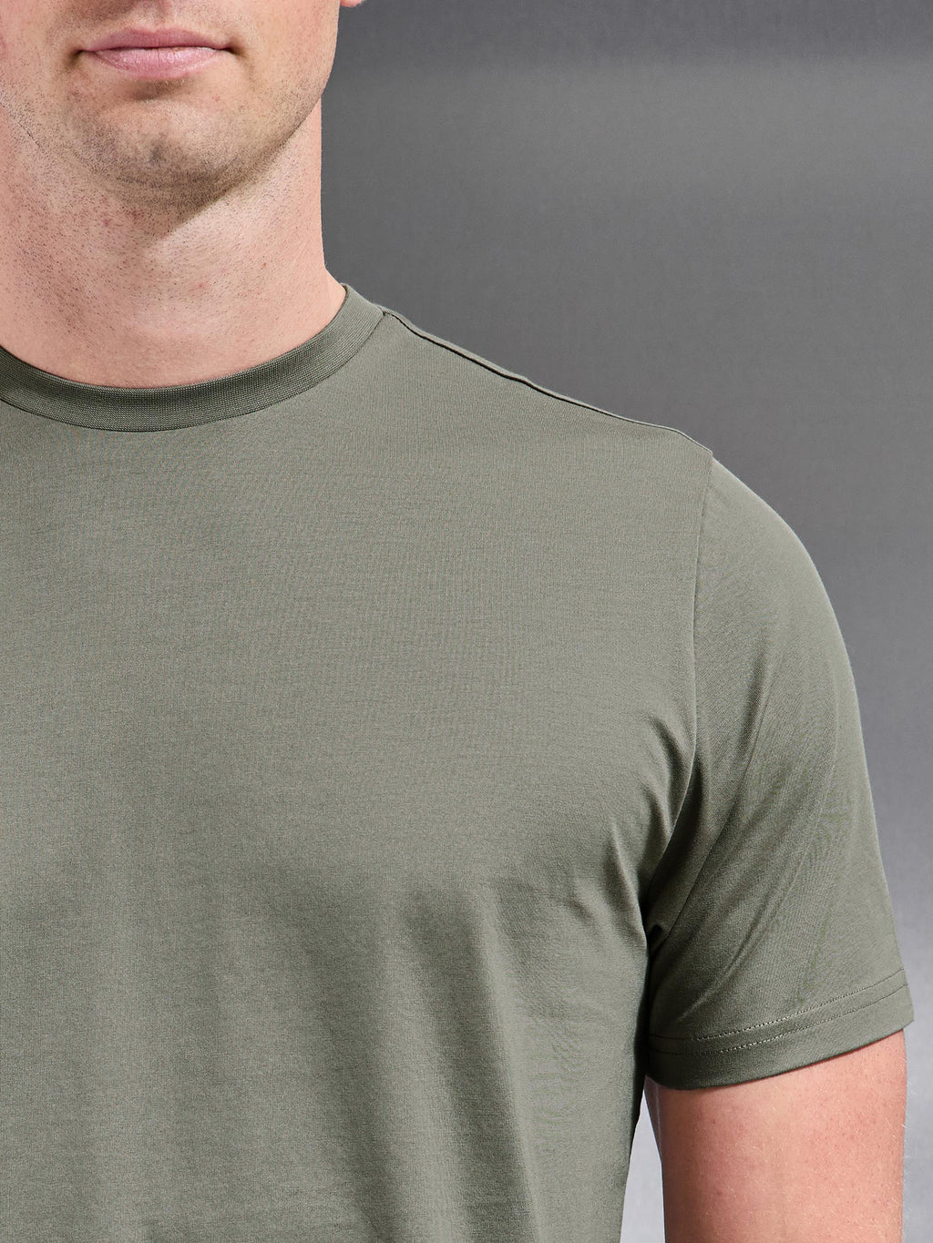 Mercerised Cotton T-Shirt in Sage