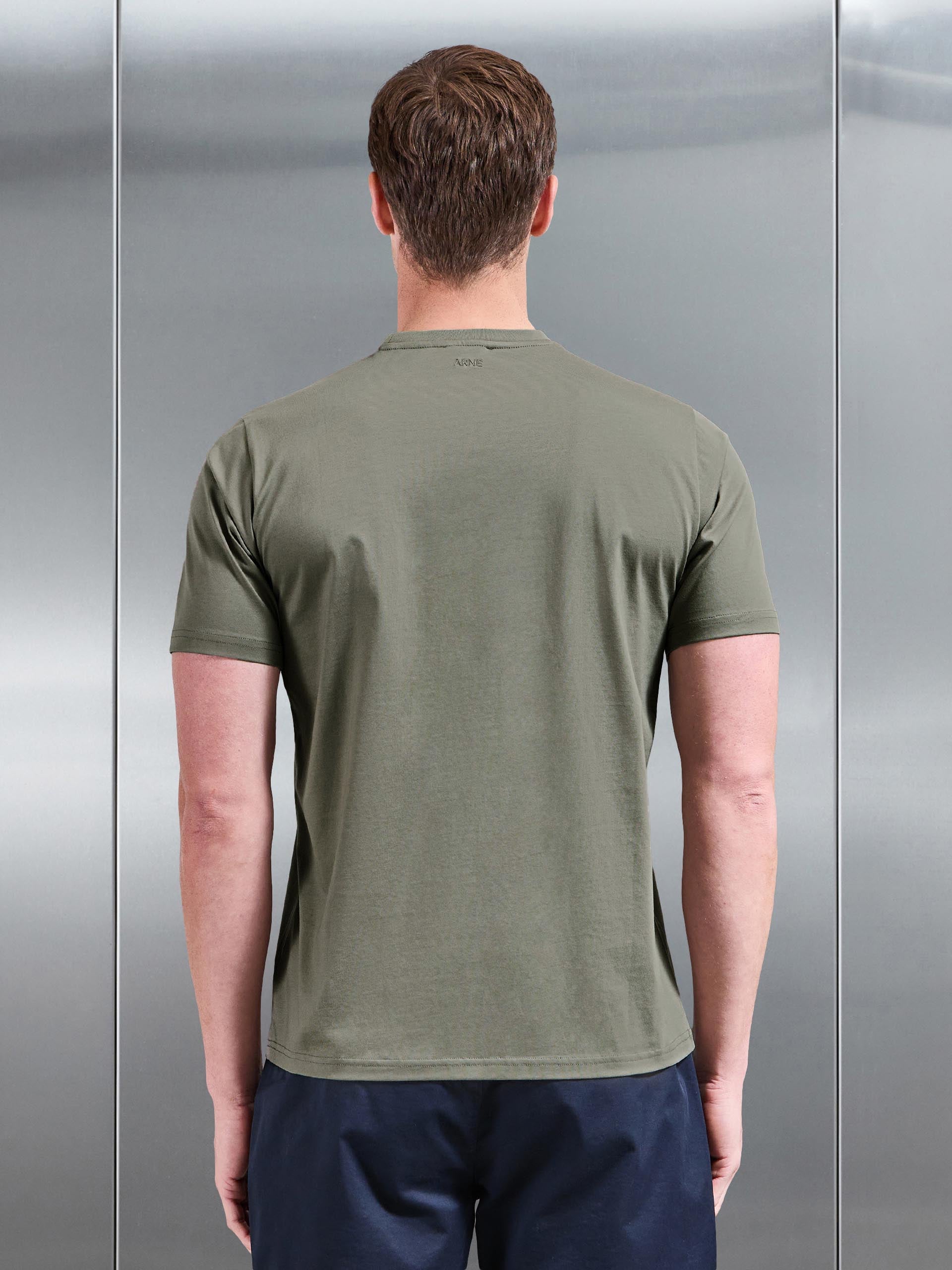 Mercerised Cotton T-Shirt in Sage