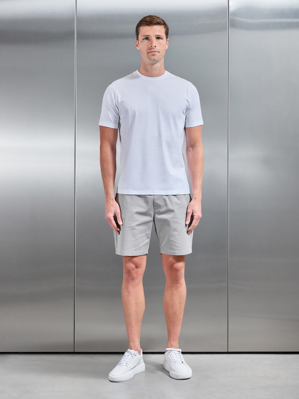 Mercerised Cotton T-Shirt in White