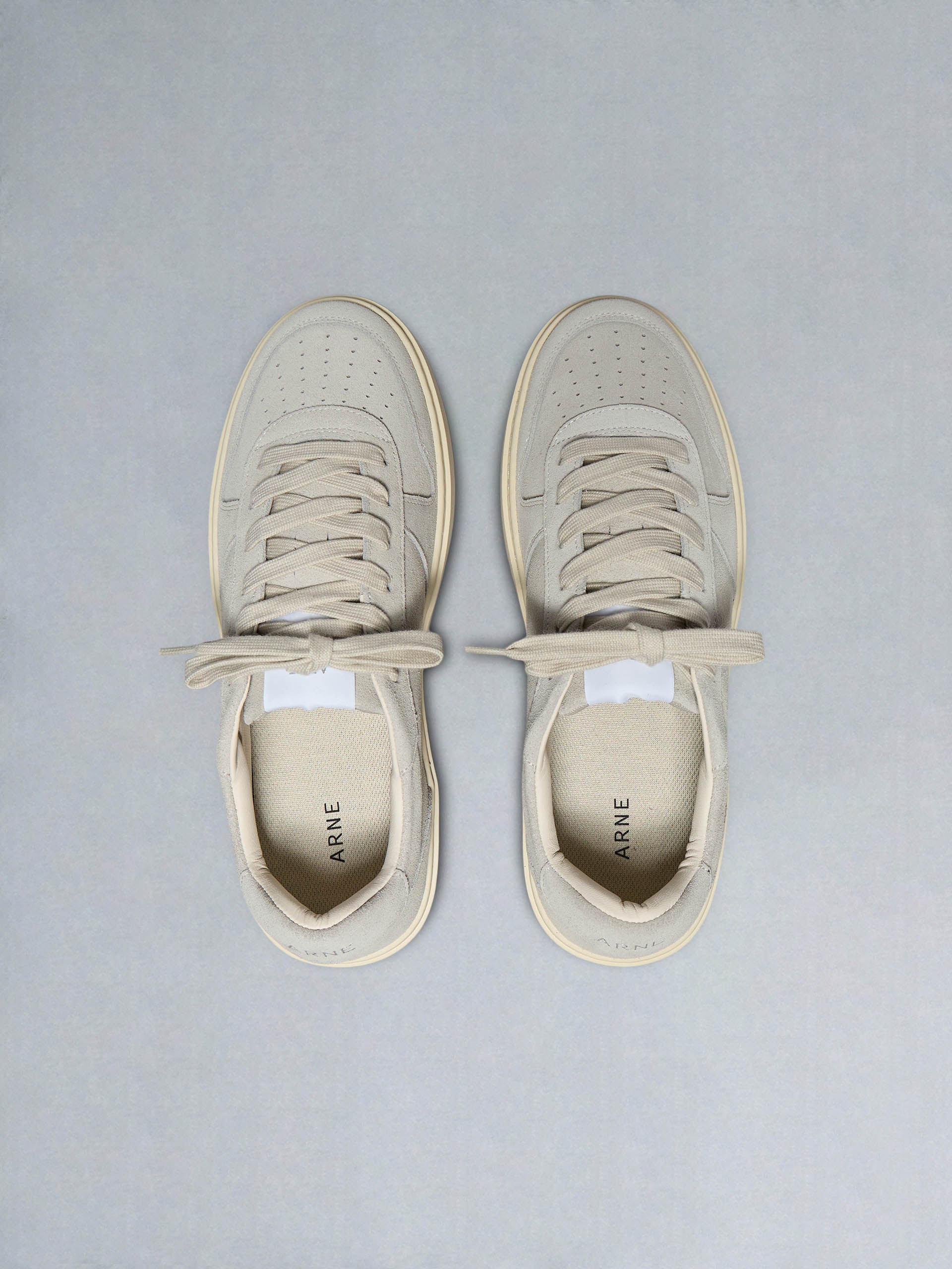 Mid Court Trainer in Stone Suede