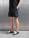 Parachute Cargo Short in Black