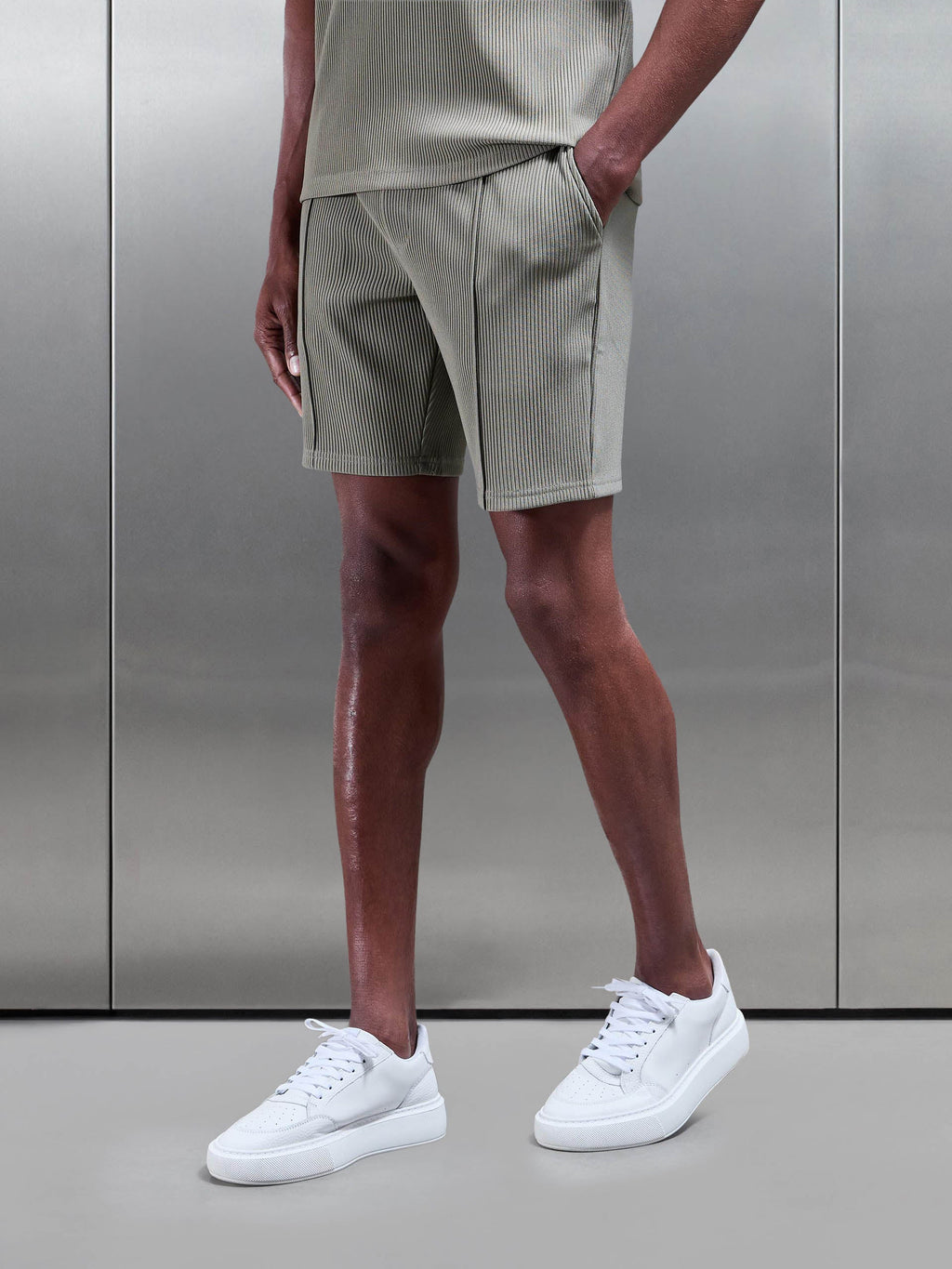 Pleated Short in Sage