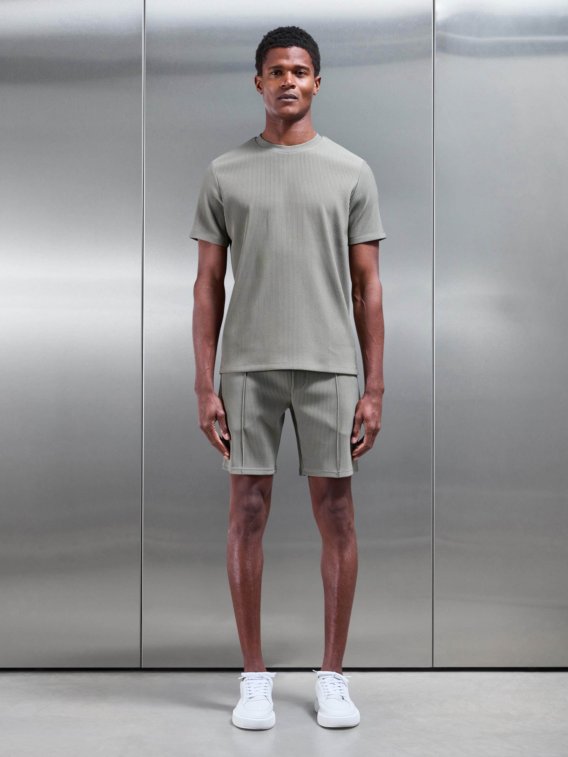 Pleated Short in Sage