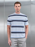 Relaxed Fit Stripe T-Shirt in Blue