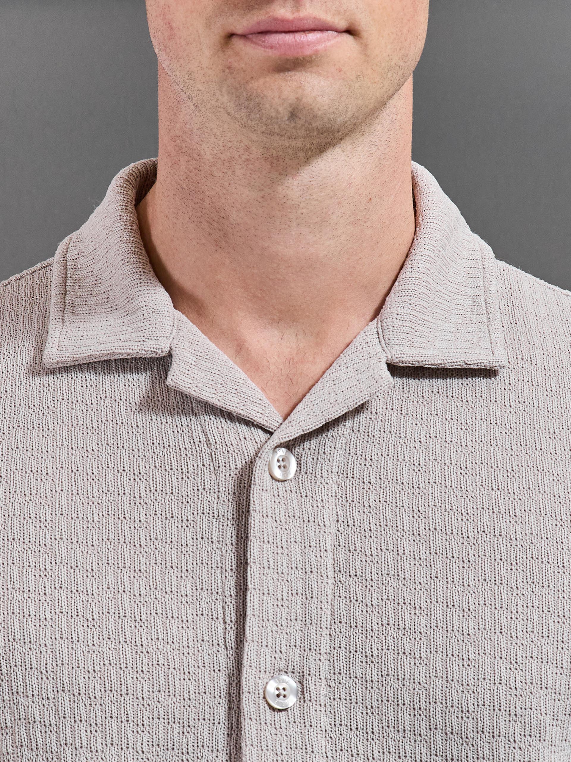 Resort Revere Collar Shirt in Stone