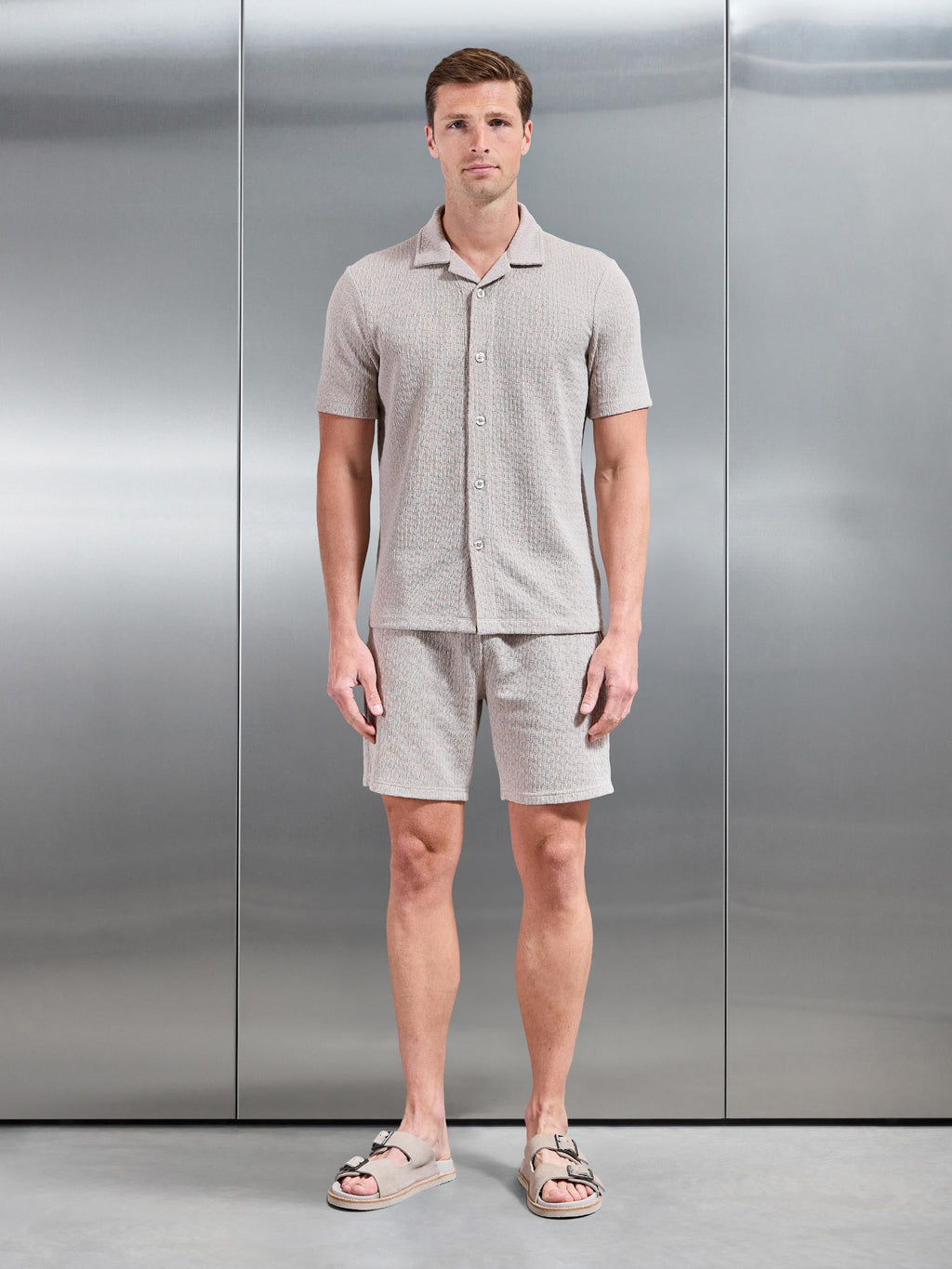 Resort Revere Collar Shirt in Stone