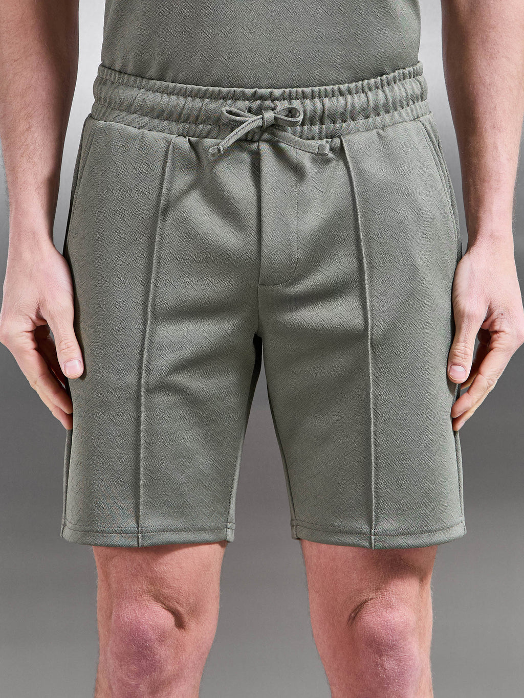 Textured Interlock Short in Sage