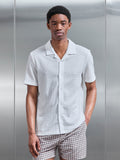 To The Beach Revere Collar Shirt in White