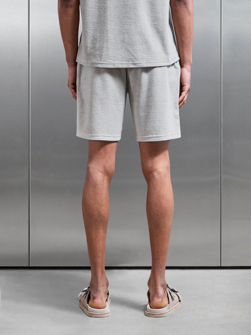 Towelling Short in Stone