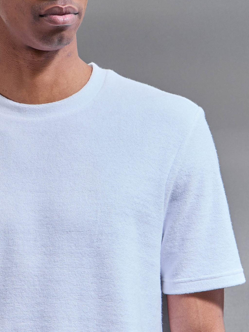 Towelling T-Shirt in White