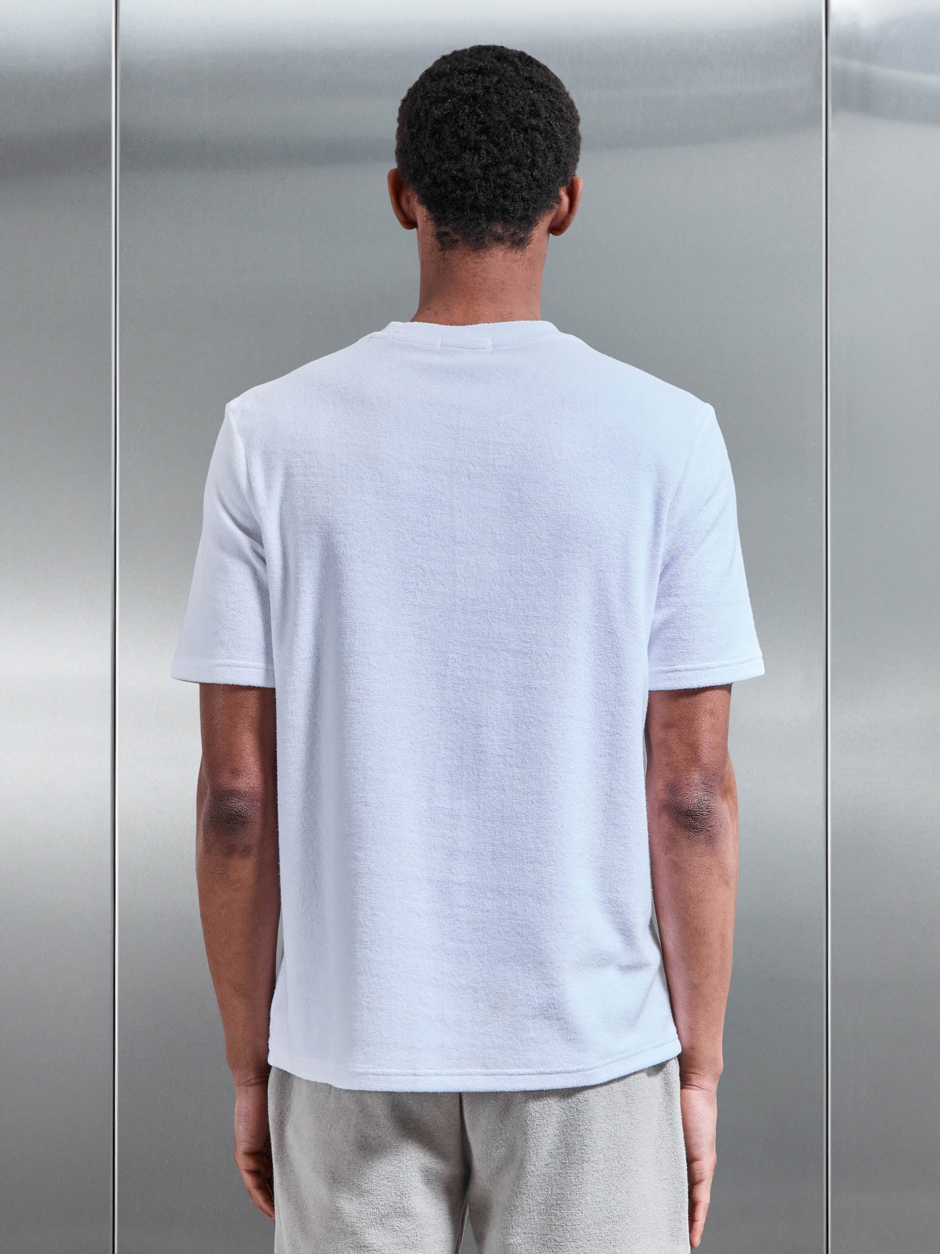 Towelling T-Shirt in White