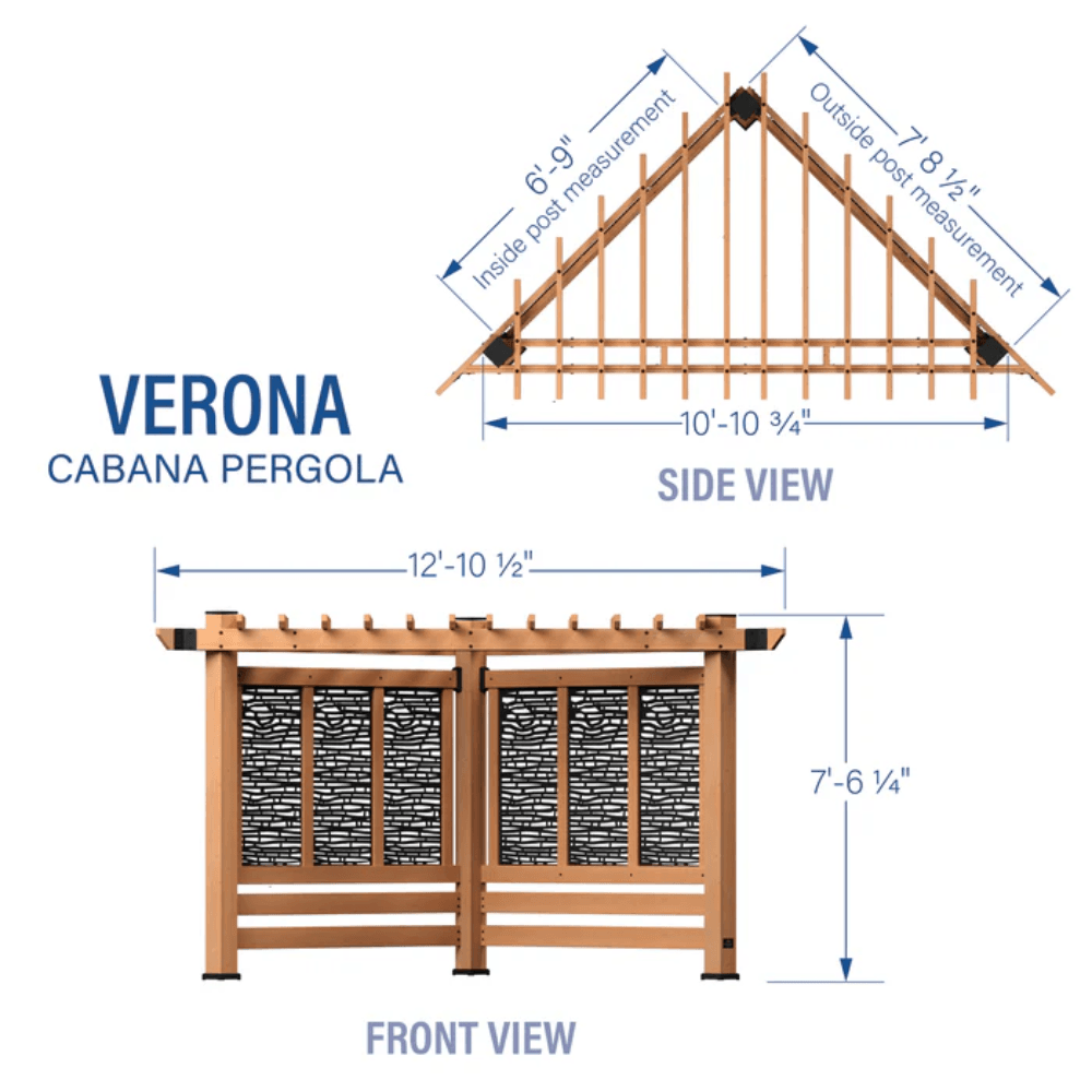 Backyard Discovery Verona Cedar Cabana Pergola - Gazebo