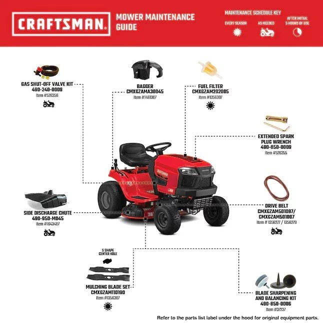 CRAFTSMAN T100 11.5 HP Riding Lawn Mower - Image 8