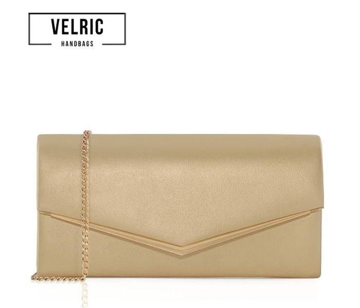 Velric Beige Envelope Clutch Bag with Chain Strap – Elegant Evening Handbag for Women