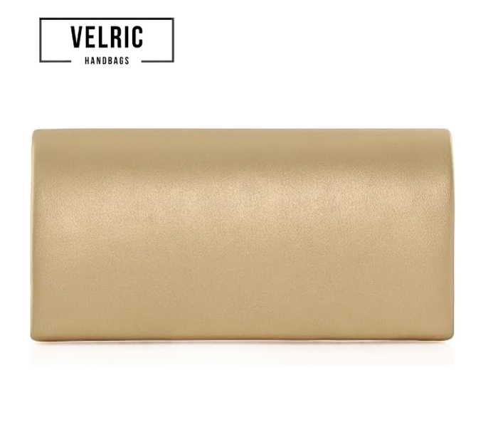 Velric Beige Envelope Clutch Bag with Chain Strap – Elegant Evening Handbag for Women - Image 3