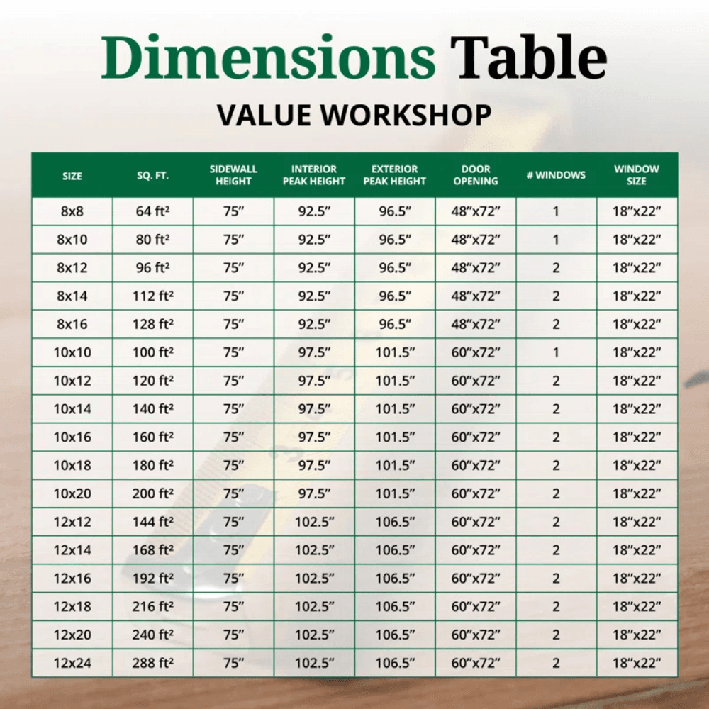 Value Workshop Outdoor Wood Storage Shed - Image 14