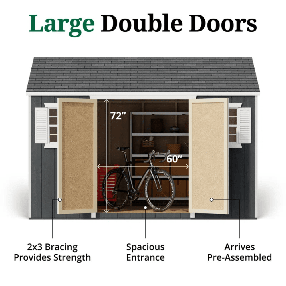 Value Workshop Outdoor Wood Storage Shed - Image 6