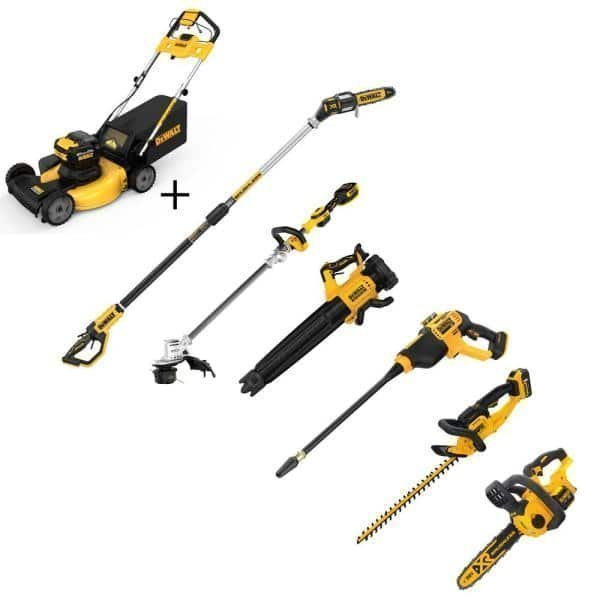 21.5 in. 20-V Li-Ion Cordless Battery Walk Behind Self Propelled Mower w/Hedge,Bare Trimmer,Blower,Cleaner,Pole/Hand Saw - Image 4