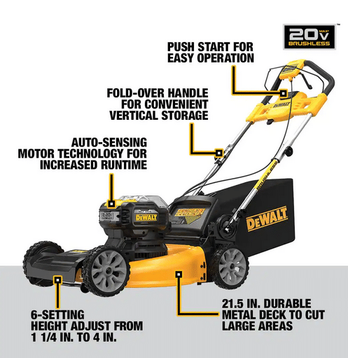 21.5 in. 20-V Li-Ion Cordless Battery Walk Behind Self Propelled Mower w/Hedge,Bare Trimmer,Blower,Cleaner,Pole/Hand Saw - Image 2